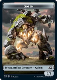 Golem // Human Soldier Double-Sided Token