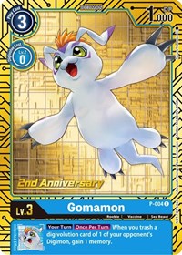 Gomamon - P-004 (2nd Anniversary Card Set)