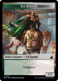 Elf Knight // Wurm Double-Sided Token