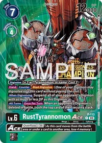 RustTyrannomon ACE - P-113 (2024 Regionals Champion)