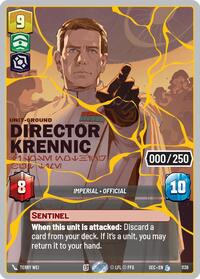 Director Krennic - I Lose Nothing But Time (Serialized) (Gold)