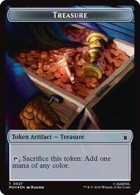 Treasure (0027) // Rogue (0025) Double-Sided Token (Surge Foil)
